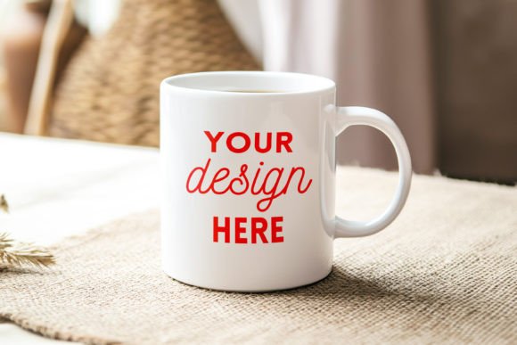Download White Ceramic Mug Mockup Cozy Home Style - Mug mockup Collection