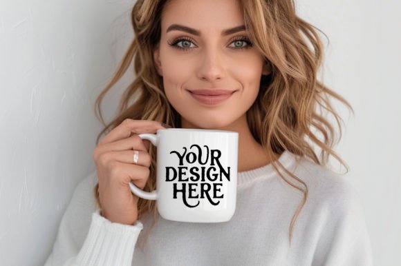 Download Woman with Blank Mug Mockup 4 - Mug mockup Collection