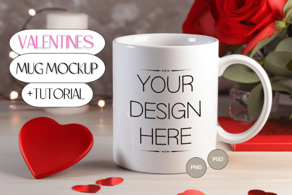 Download Valentines Mug Template, PSD Mug Mockup - Mug mockup Collection