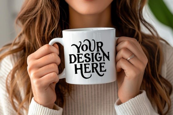 Download Woman with Blank Mug Mockup 3 - Mug mockup Collection