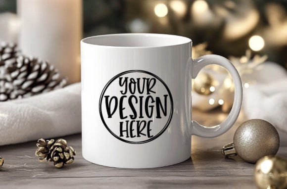 Download Christmas Mug Mockup, 11oz. Ceramic Mug - Mug mockup Collection